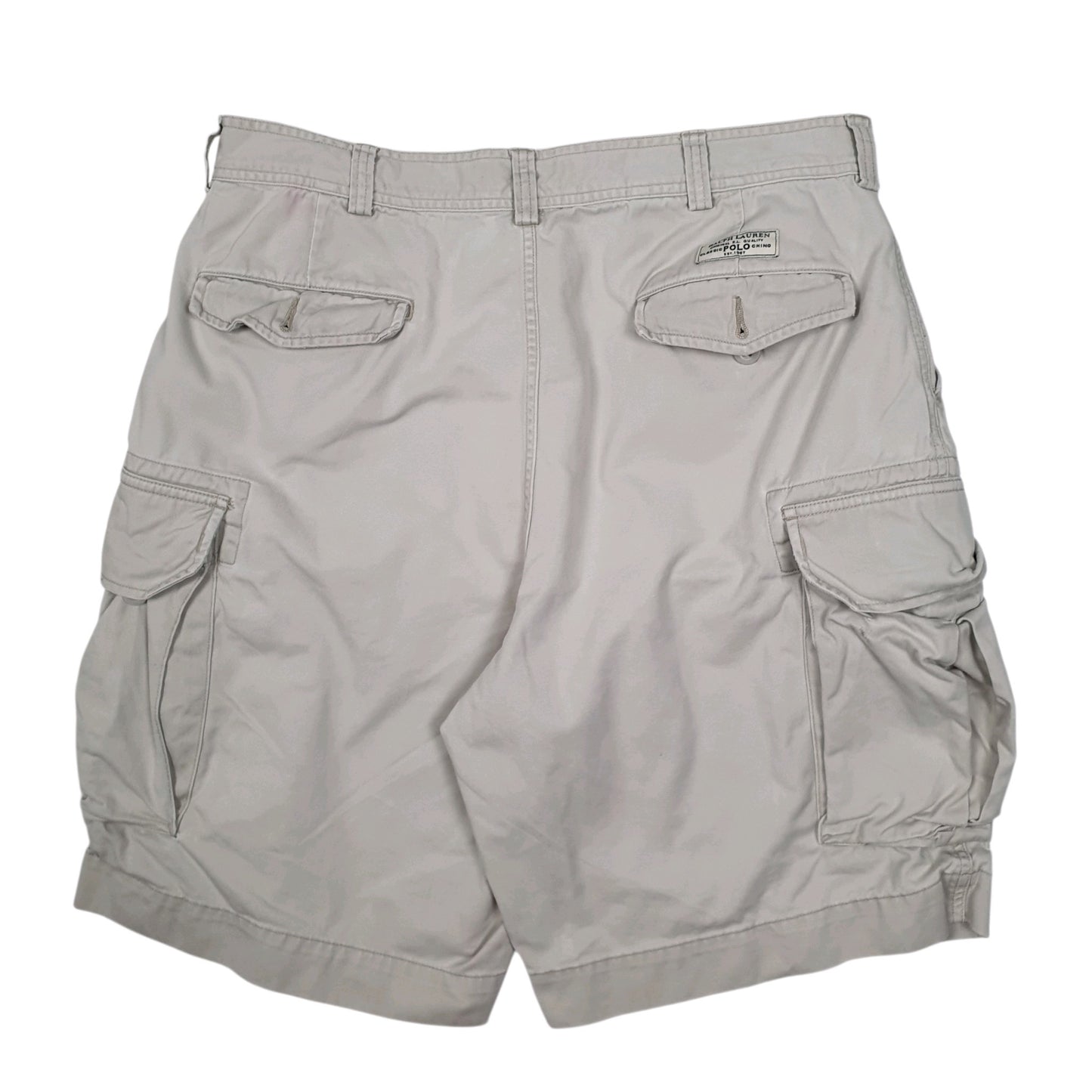 POLO RALPH LAUREN Grey Cargo Workwear Cotton Shorts Mens W36