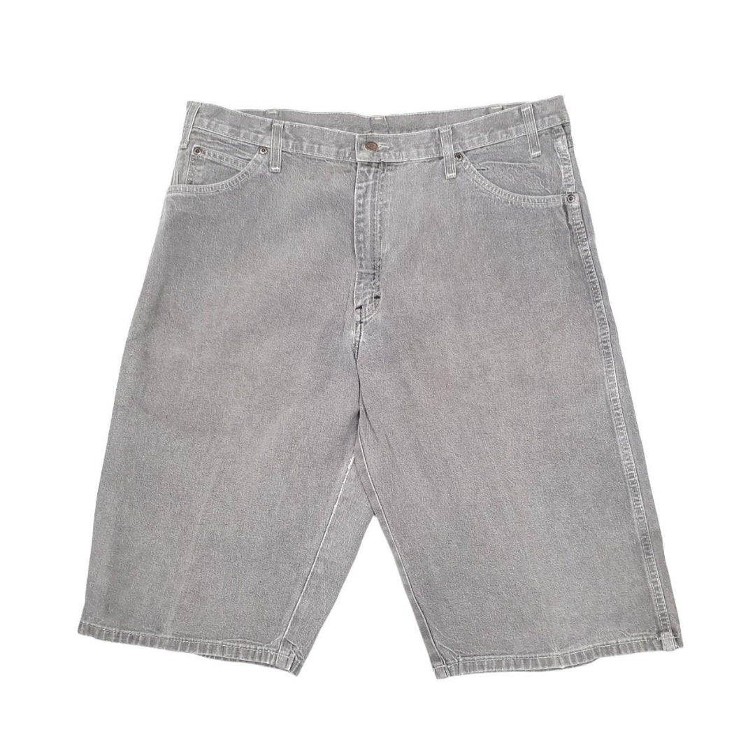 Dickies Grey Denim Jeans Cotton Shorts W38
