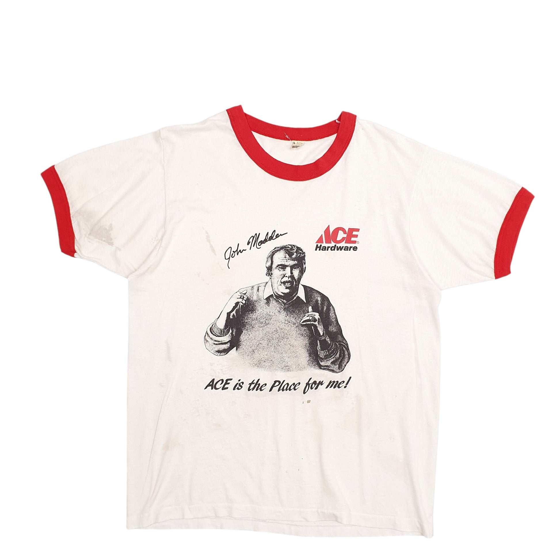 Mens White Screen Stars Single Stitch Vintage 90s Short Sleeve T Shirt