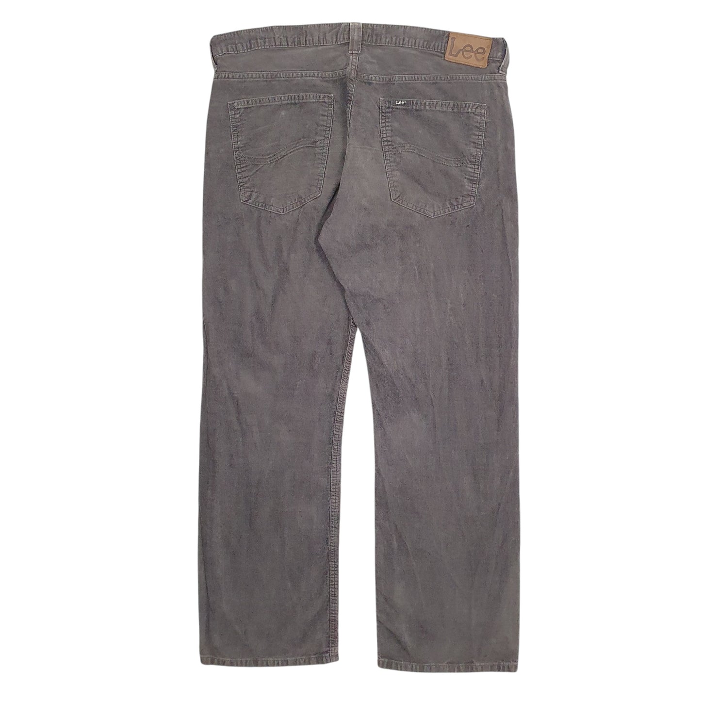 Mens Grey Lee  Corduroy Trousers