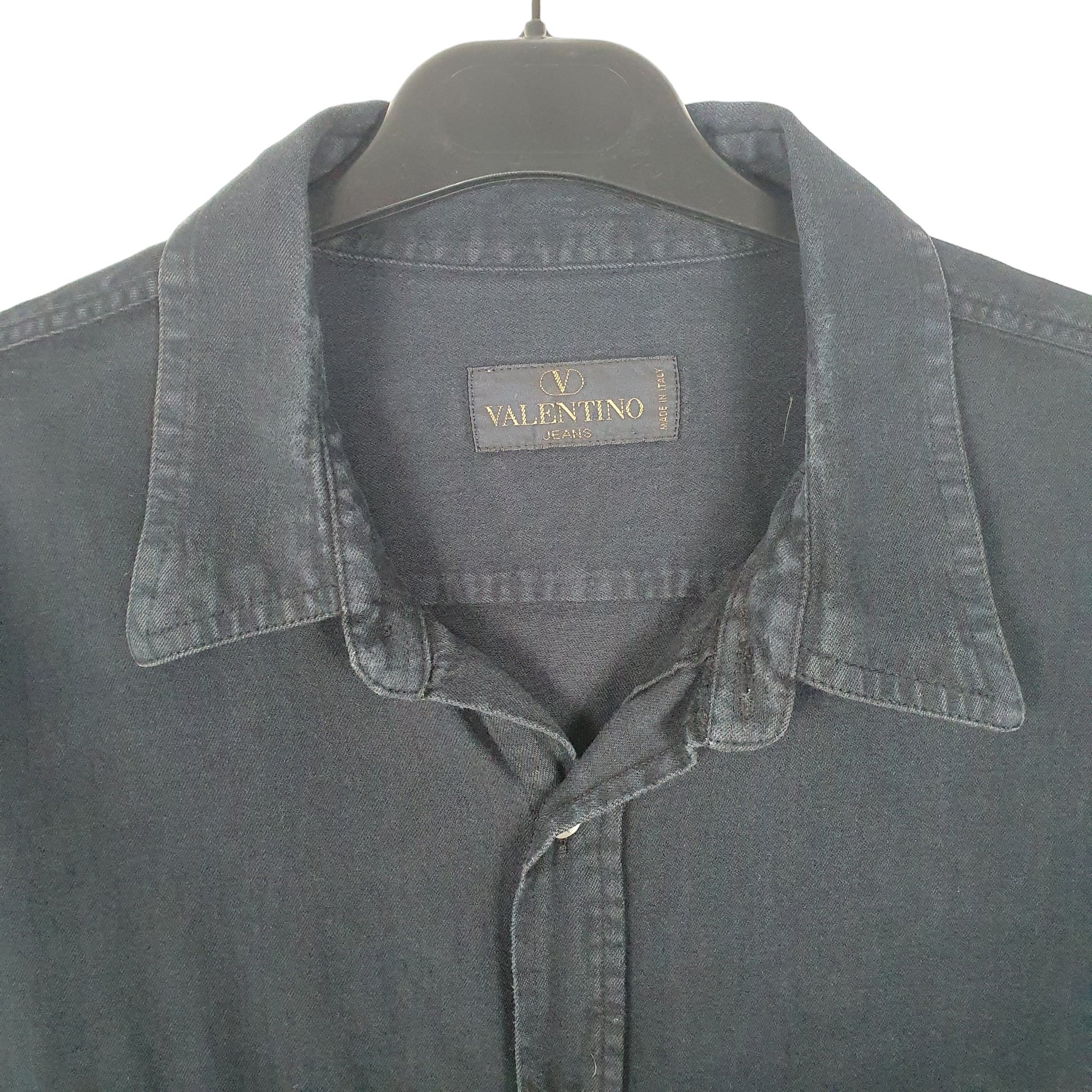 Mens Black Valentino Jeans  Long Sleeve Shirt
