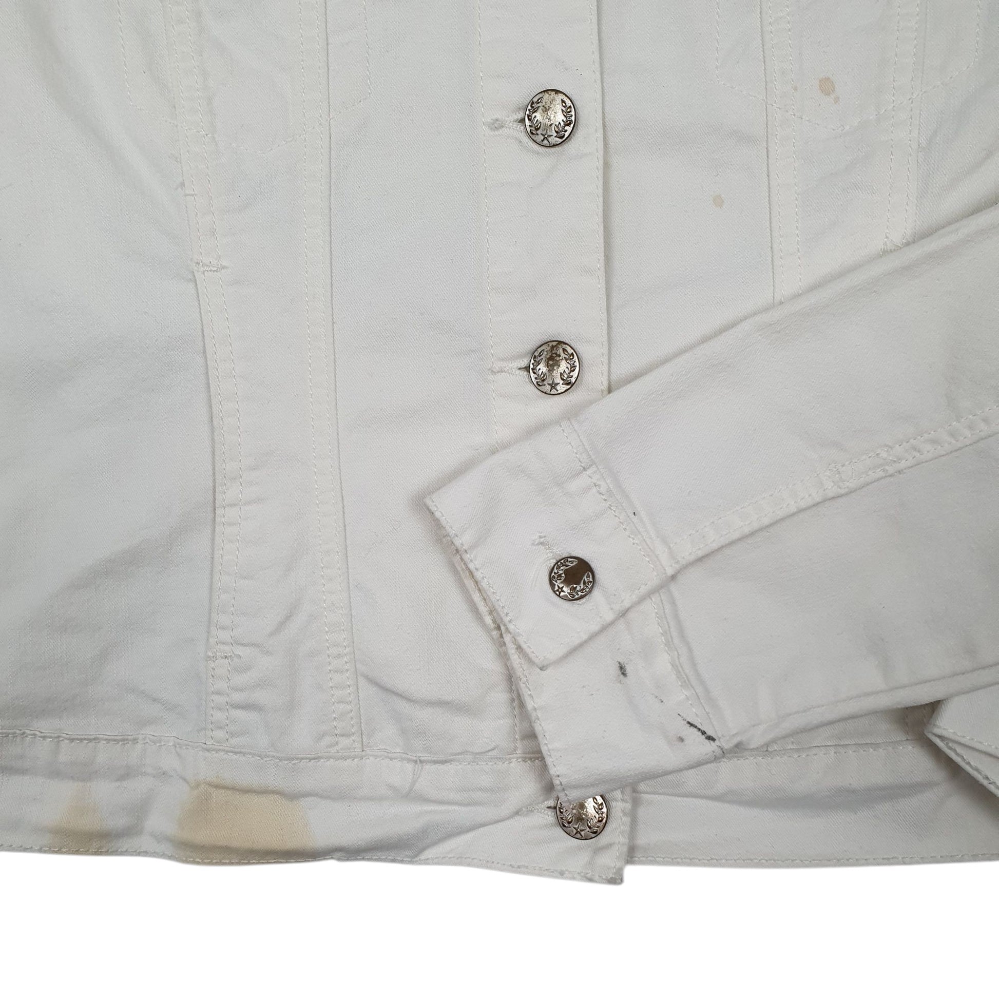 Womens White Levis Signature Trucker  Coat