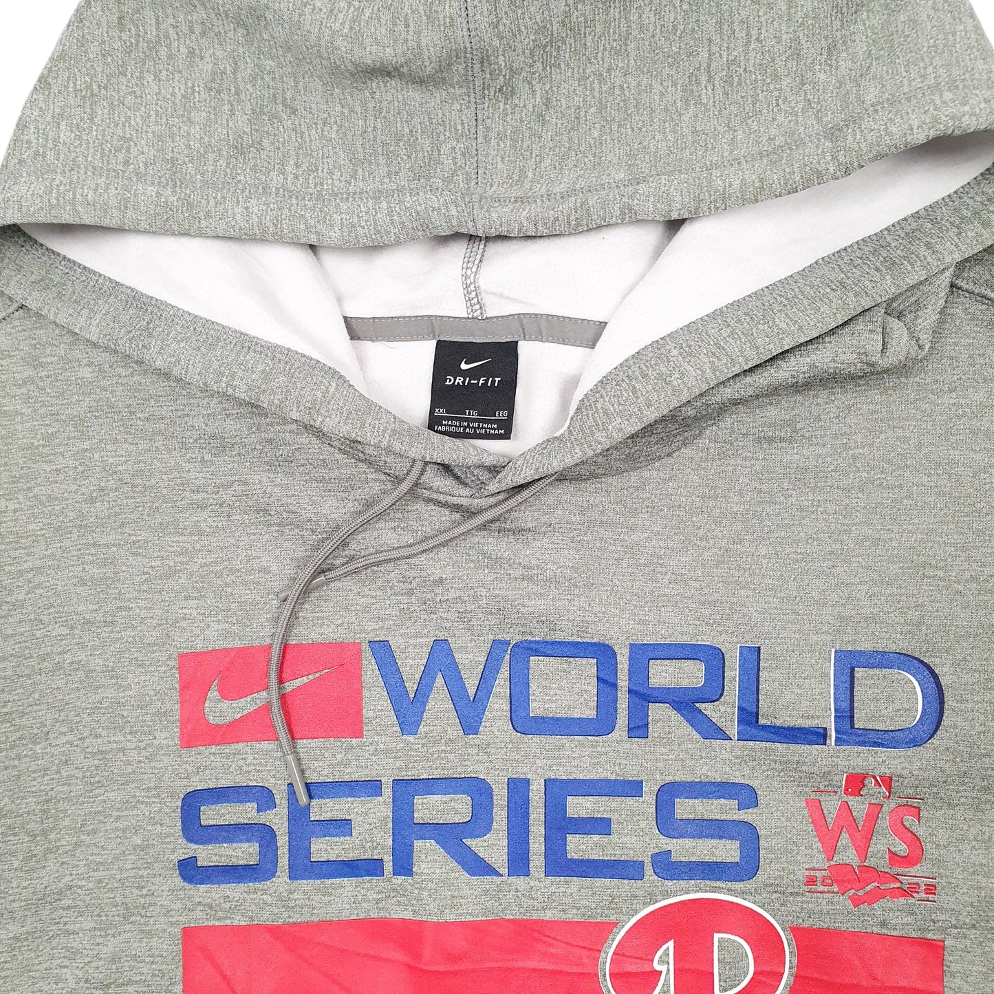 Mens Grey Nike MLB Philadephia Phillies Baseball World Series Hoodie Jumper