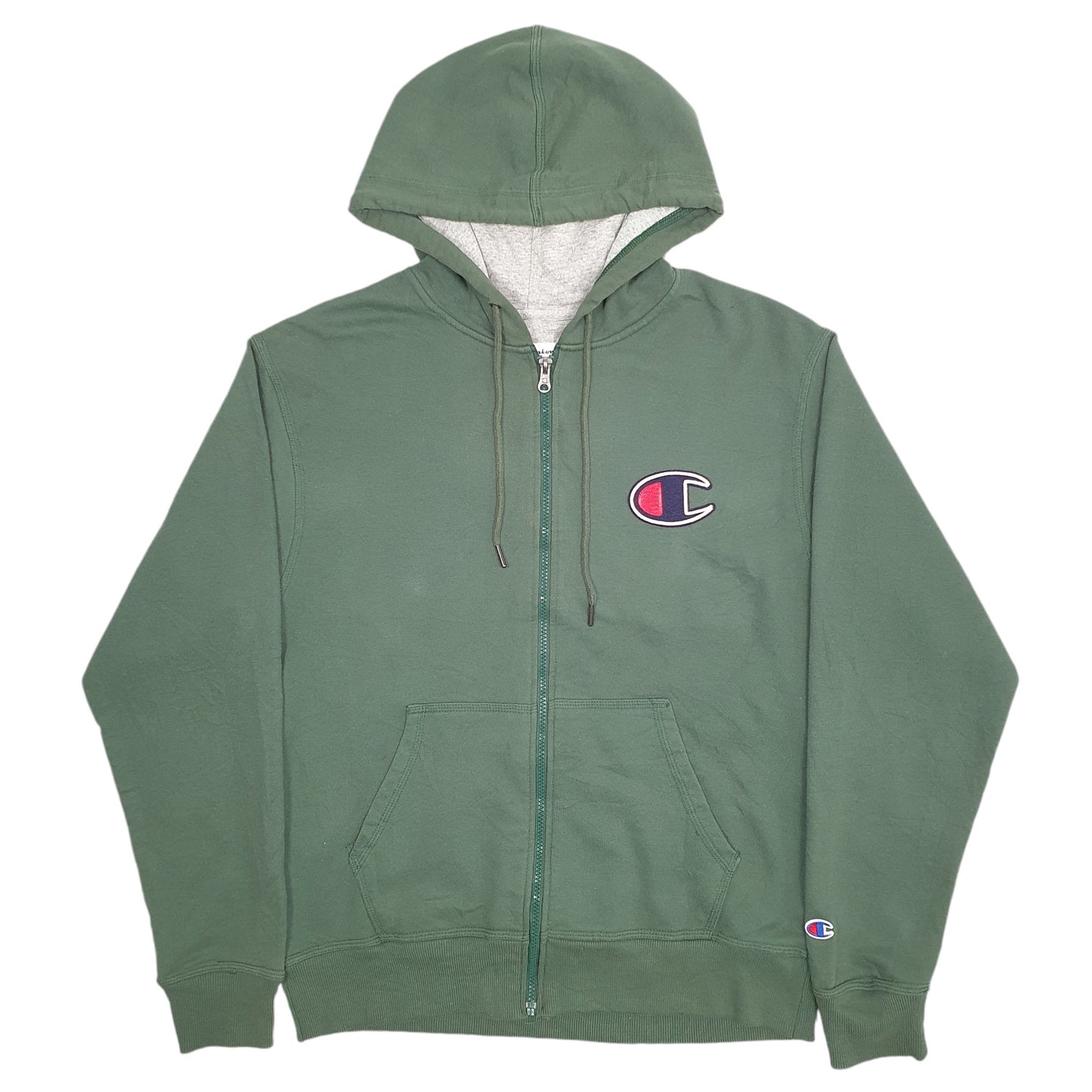 Mens Green Champion  Full Zip Jumper