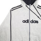 Mens Grey Adidas Spellout Full Zip Jumper