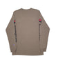 Mens Khaki Champion Spellout Long Sleeve T Shirt