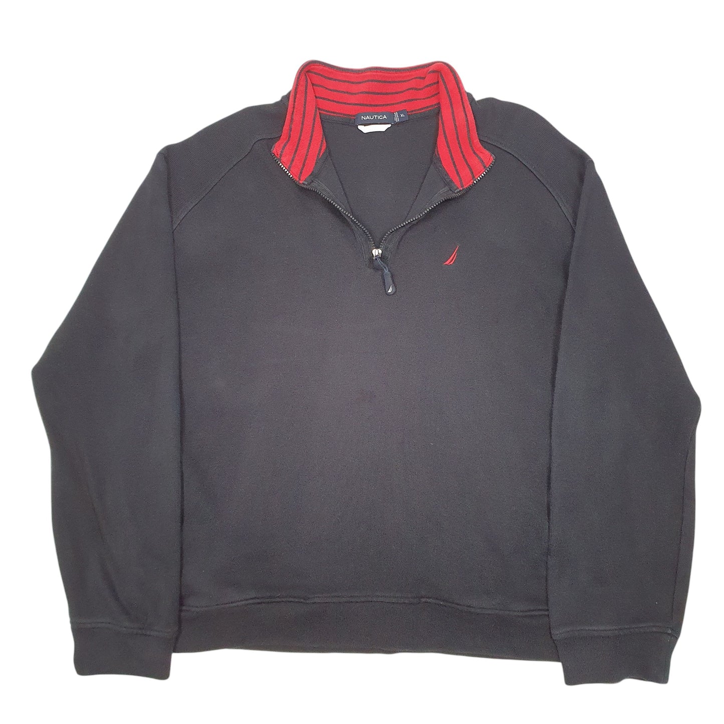 Mens Black Nautica  Quarter Zip Jumper