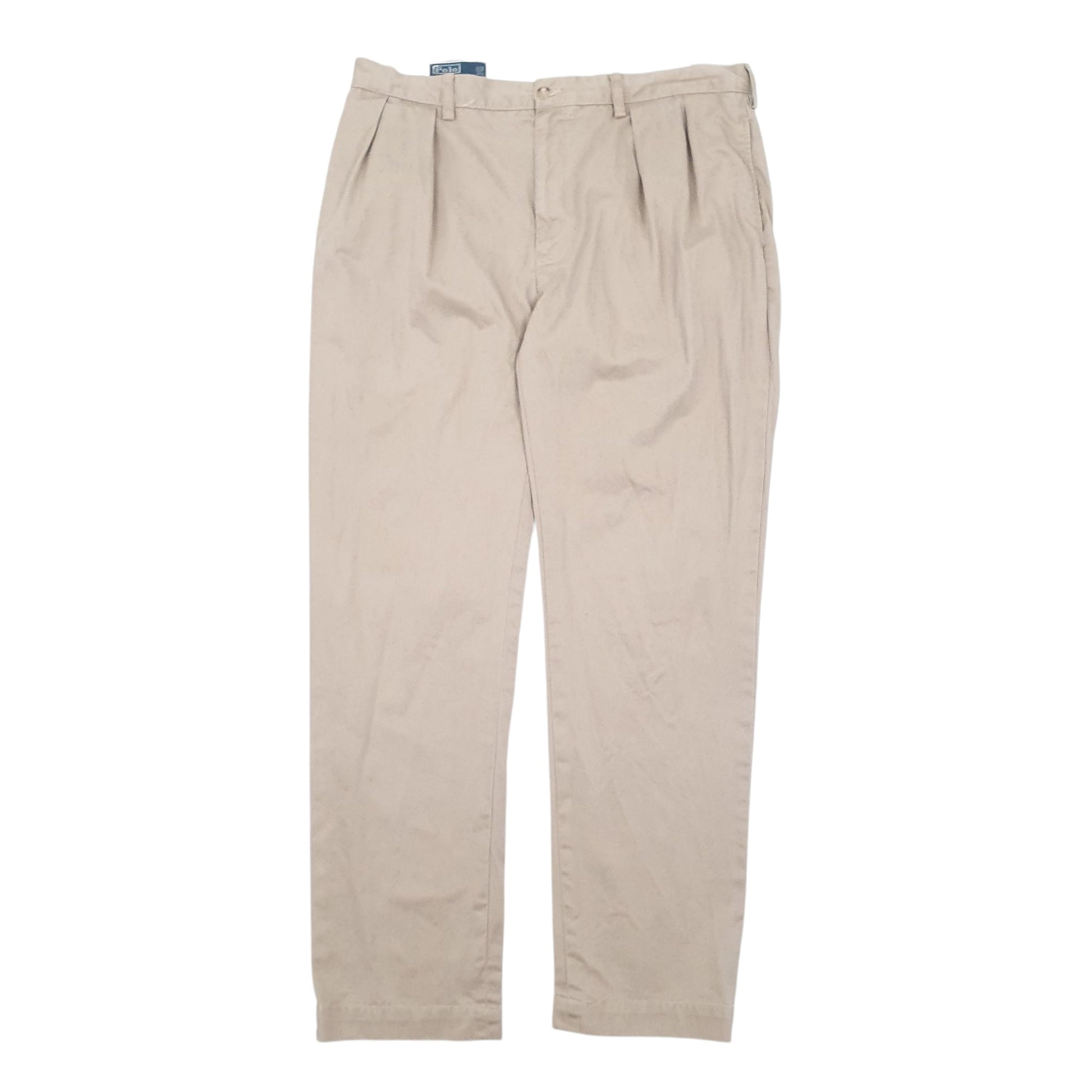 Mens Brown Polo Ralph Lauren Double Pleated Ethan Pant Chino Trousers