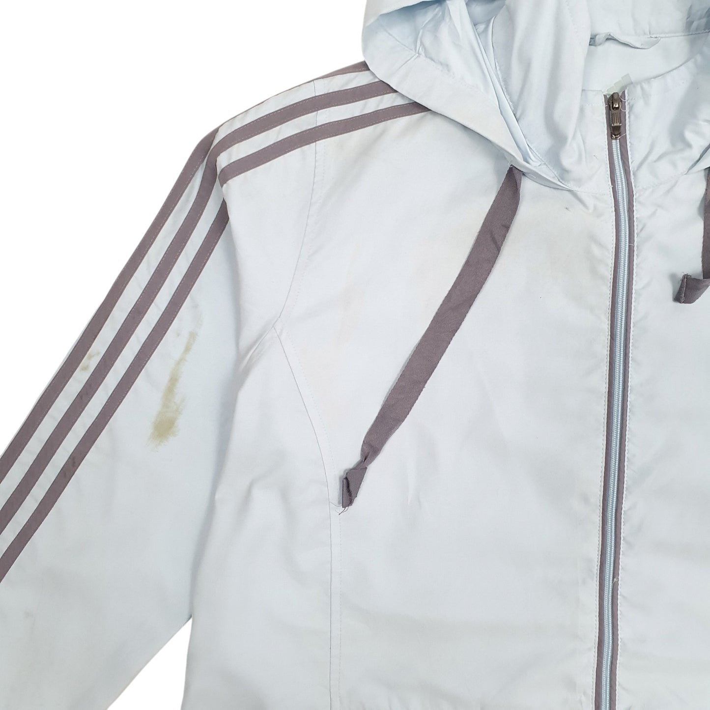 Womens Blue Adidas Hoodie Full Zip Coat