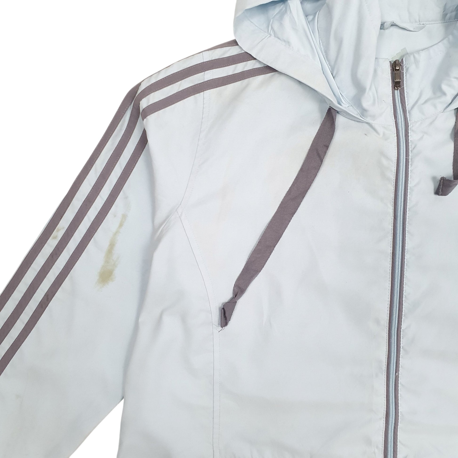 Womens Blue Adidas Hoodie Full Zip Coat