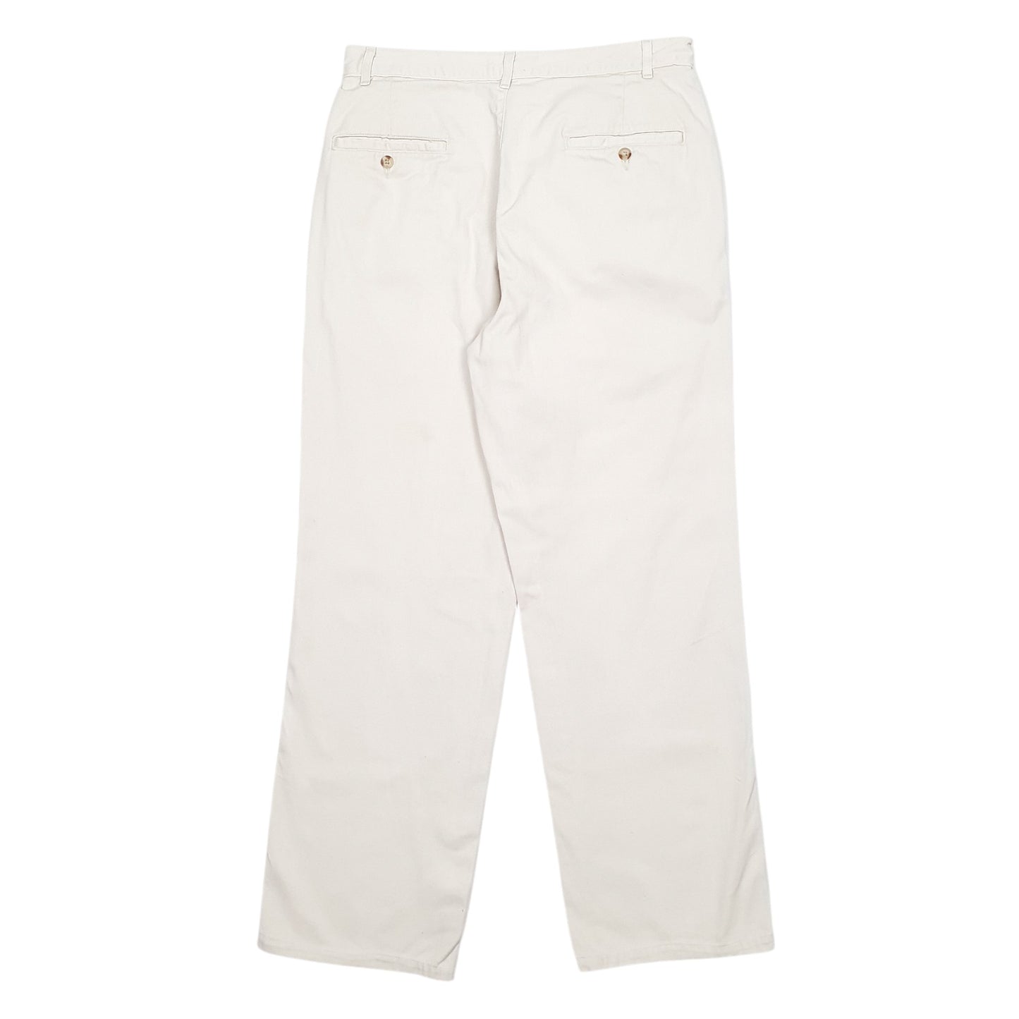 Mens Cream Polo Ralph Lauren Polo Double Pleated Vintage Made In USA Chino Trousers