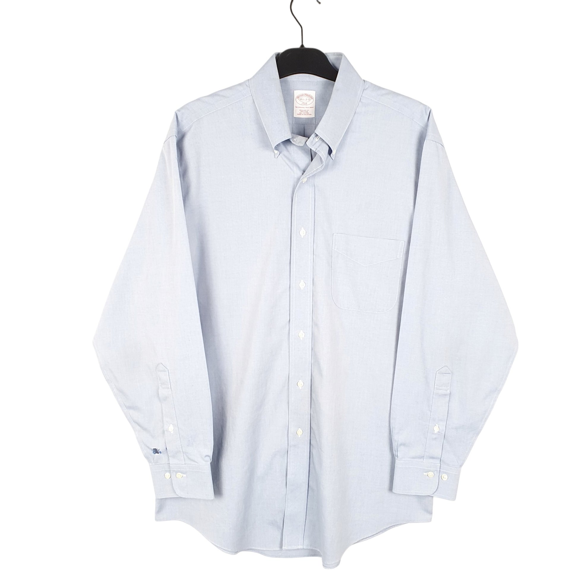 Mens Blue Brooks Brothers 346 Long Sleeve Shirt