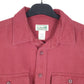 Mens Burgundy L.L.Bean Chamois Overshirt Shacket Long Sleeve Shirt