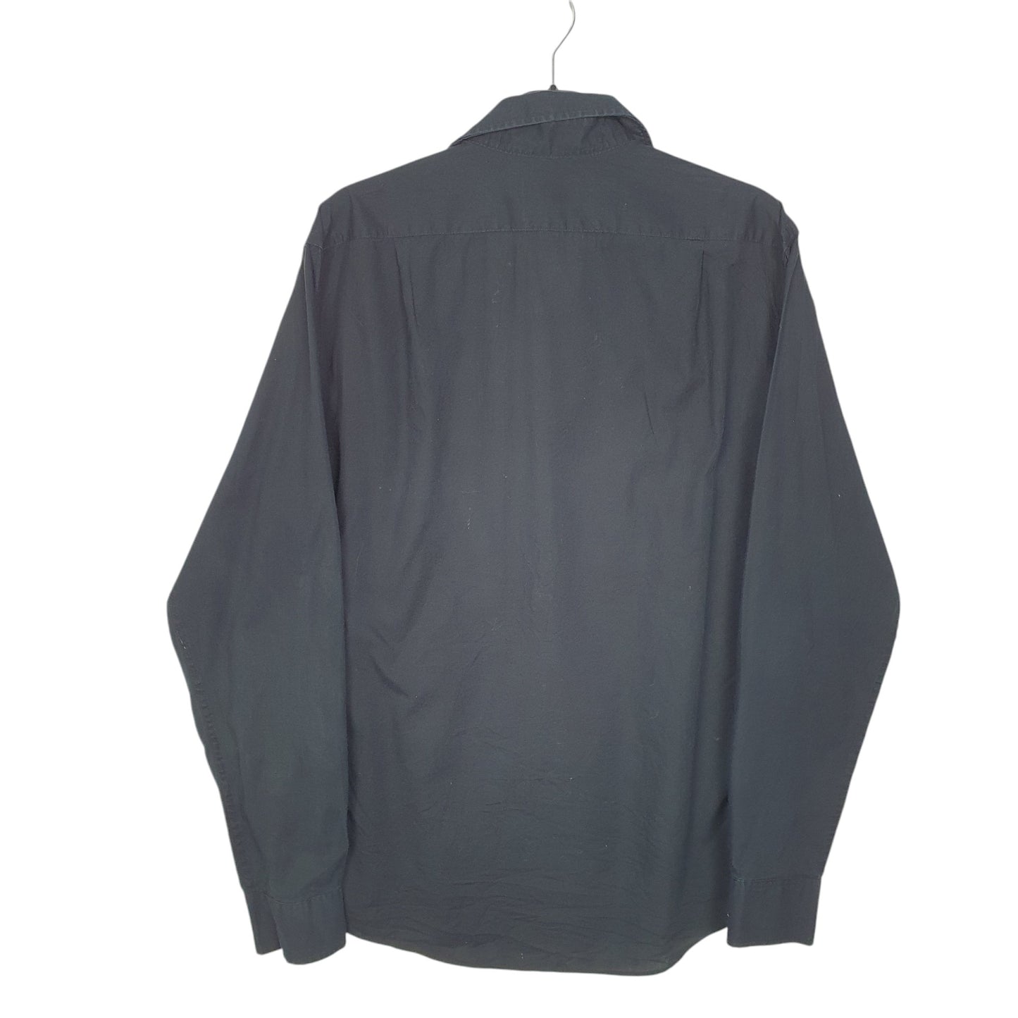 Mens Black Dockers Fitted Long Sleeve Shirt