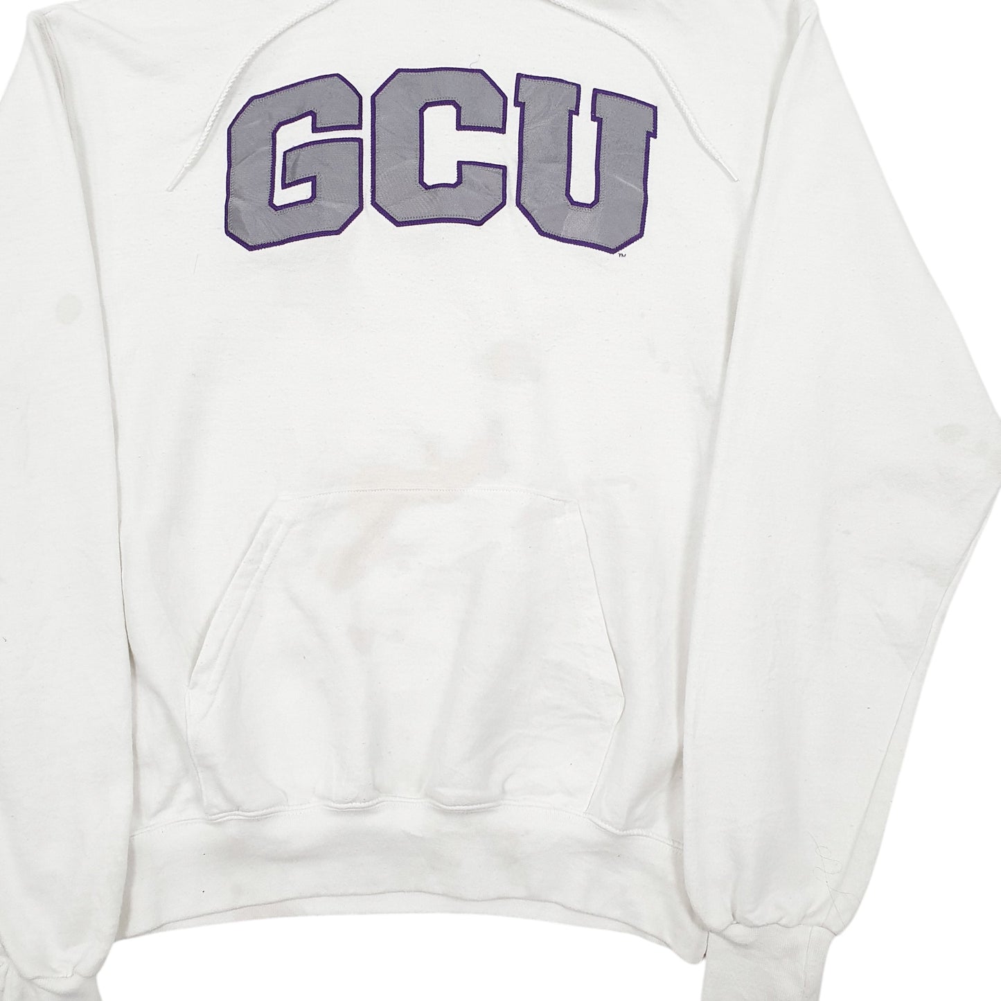 Mens White Champion  Hoodie Jumper