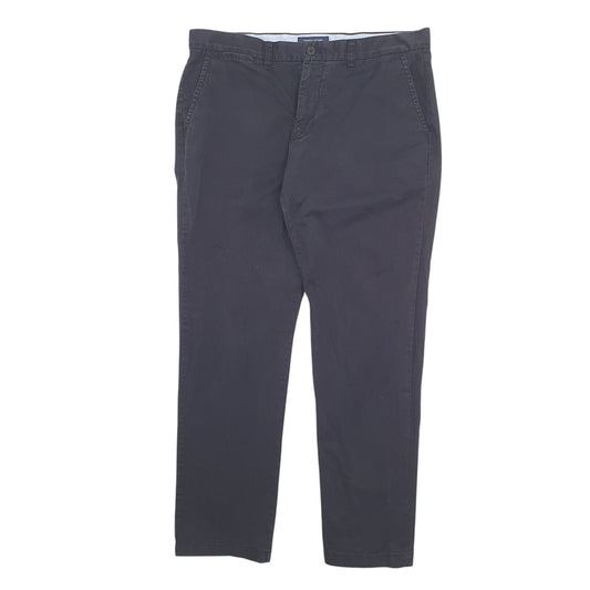 Mens Black Tommy Hilfiger Custom Fit Chino Trousers