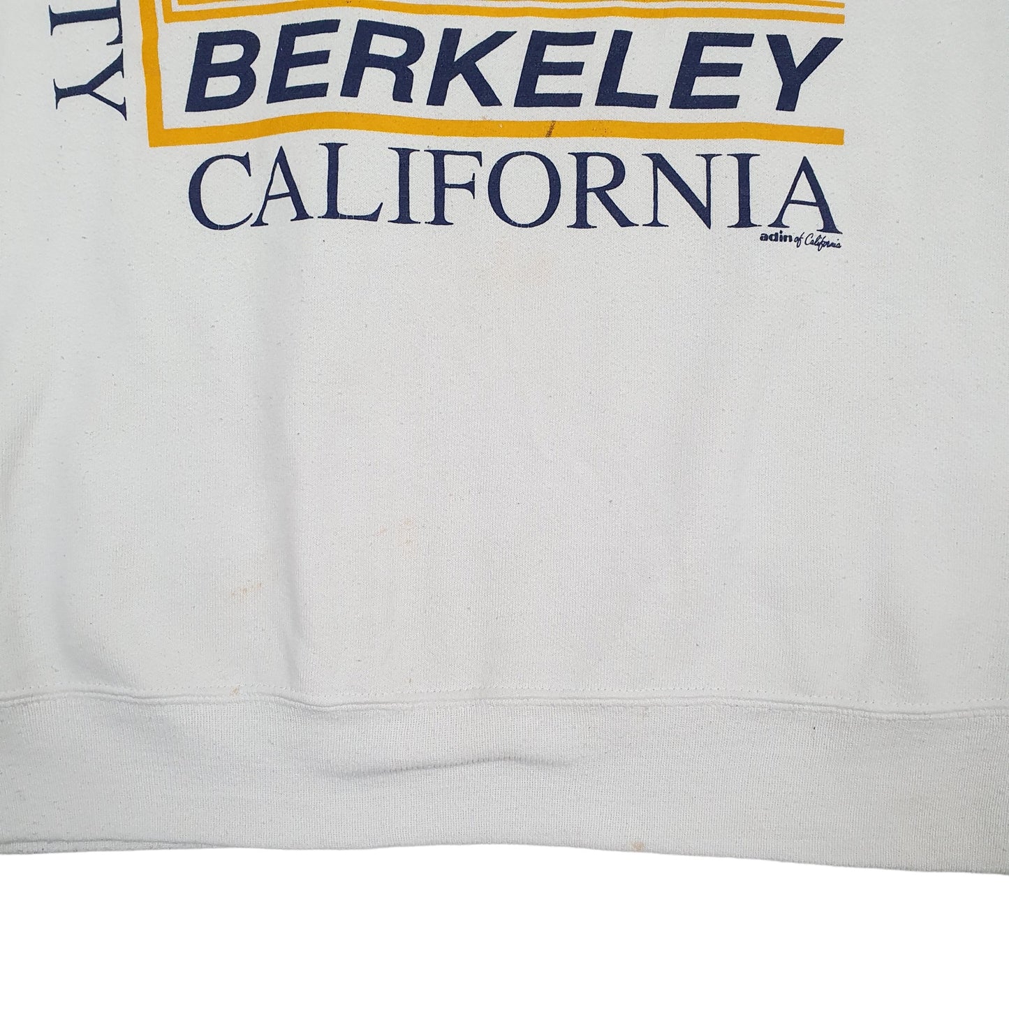 Mens White Bassett Walker Vintage Sturdy Sweats 1980s 90s Made in USA Crewneck Jumper