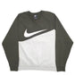 Mens Khaki Nike Swoosh Crewneck Jumper