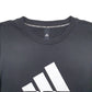 Womens Black Adidas Spellout Crewneck Jumper