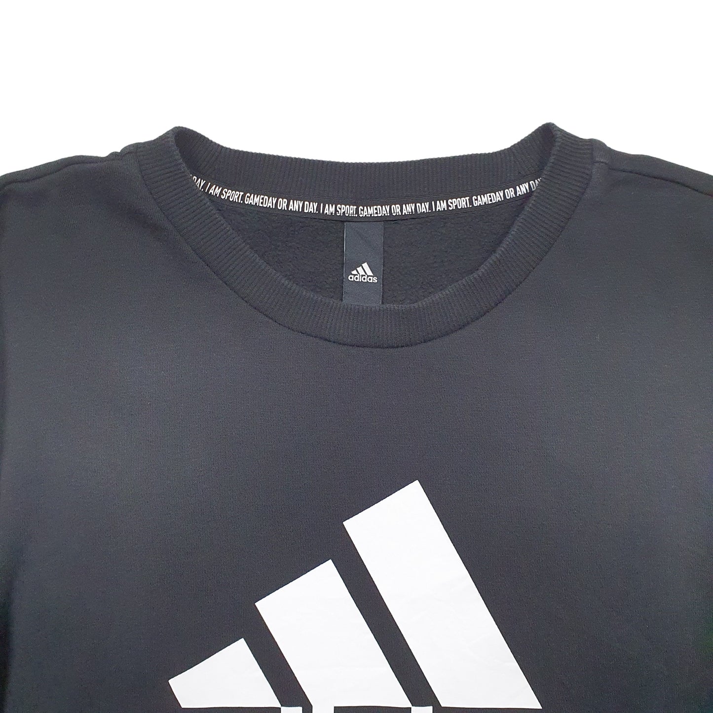 Womens Black Adidas Spellout Crewneck Jumper