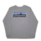 Mens Grey Patagonia Spellout Long Sleeve T Shirt