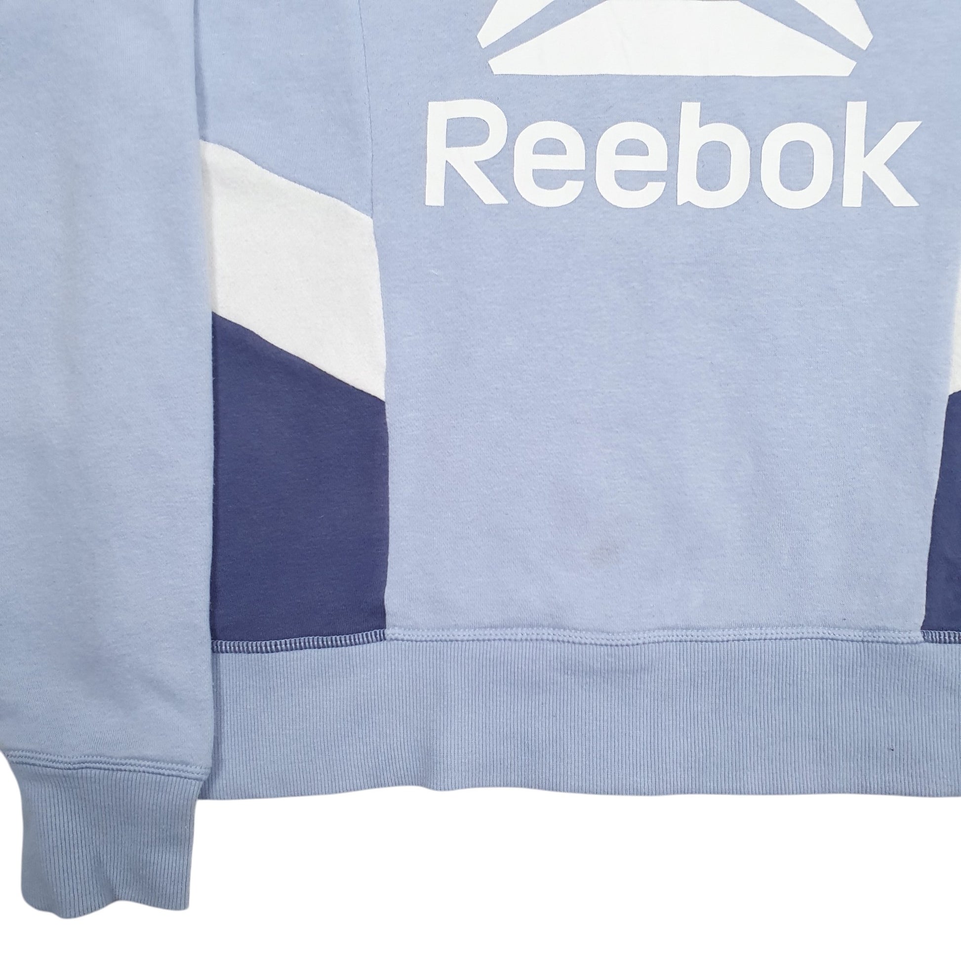 Womens Blue Reebok Spellout Crewneck Jumper