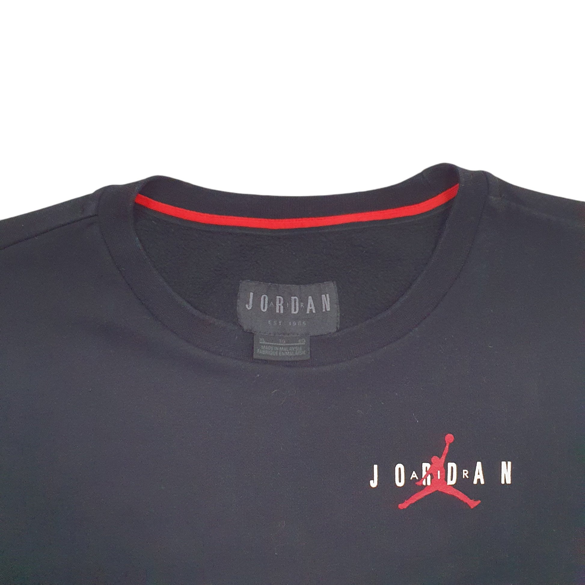 Mens Black Nike Jordan Jumpman Basketball Bulls Chicago 23 Crewneck Jumper