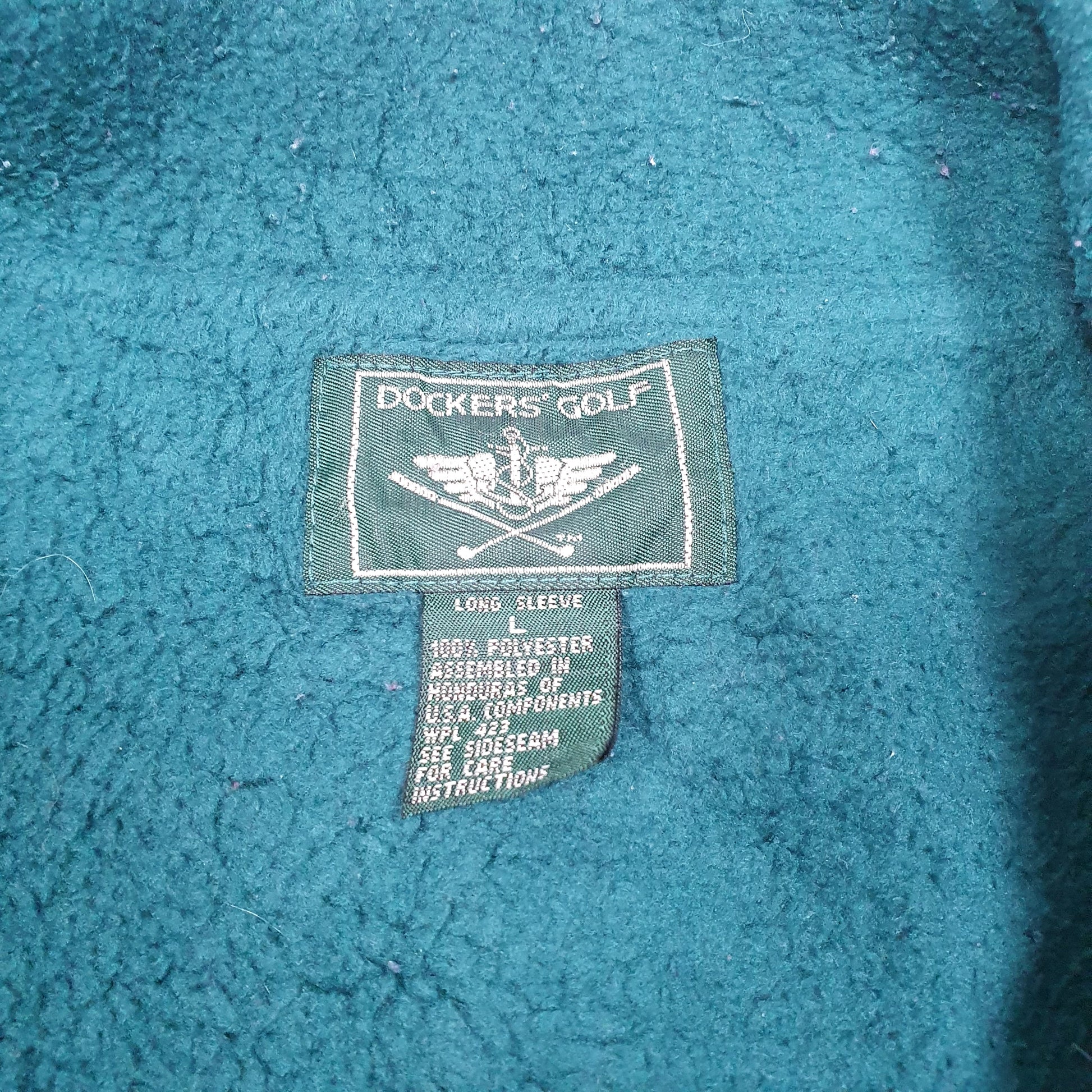 Mens Navy Dockers Golf Sweater Full Zip Jumper