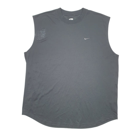 Mens Black Nike Sleeveless Vest Fit Dry Workout Gym Short Sleeve T Shirt