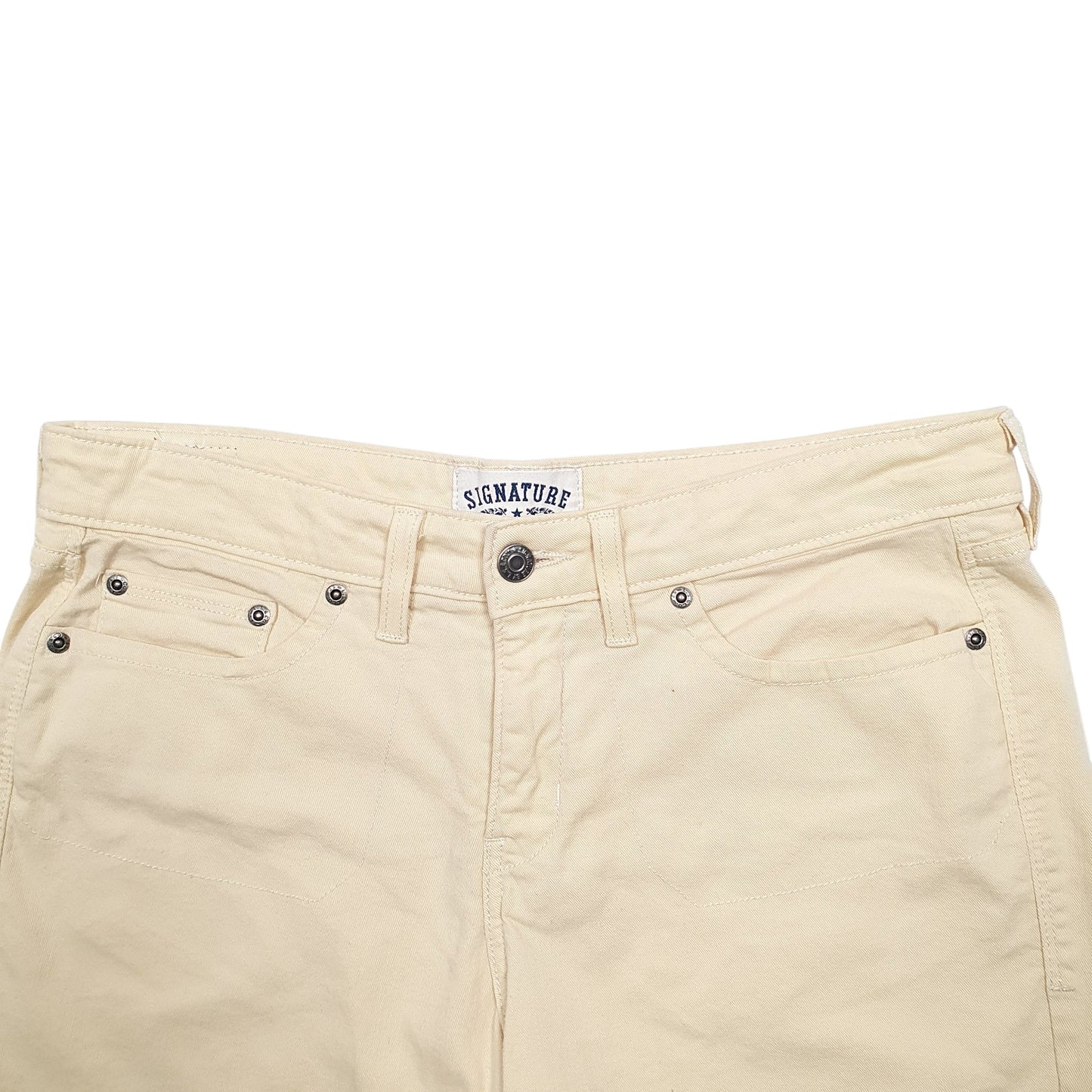 Womens Beige Levis Signature Denim Shorts