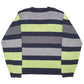 Mens Grey Nautica Knit Striped Crewneck Jumper