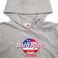Mens Grey Hard Rock Cafe Hotel Spellout Hoodie Jumper