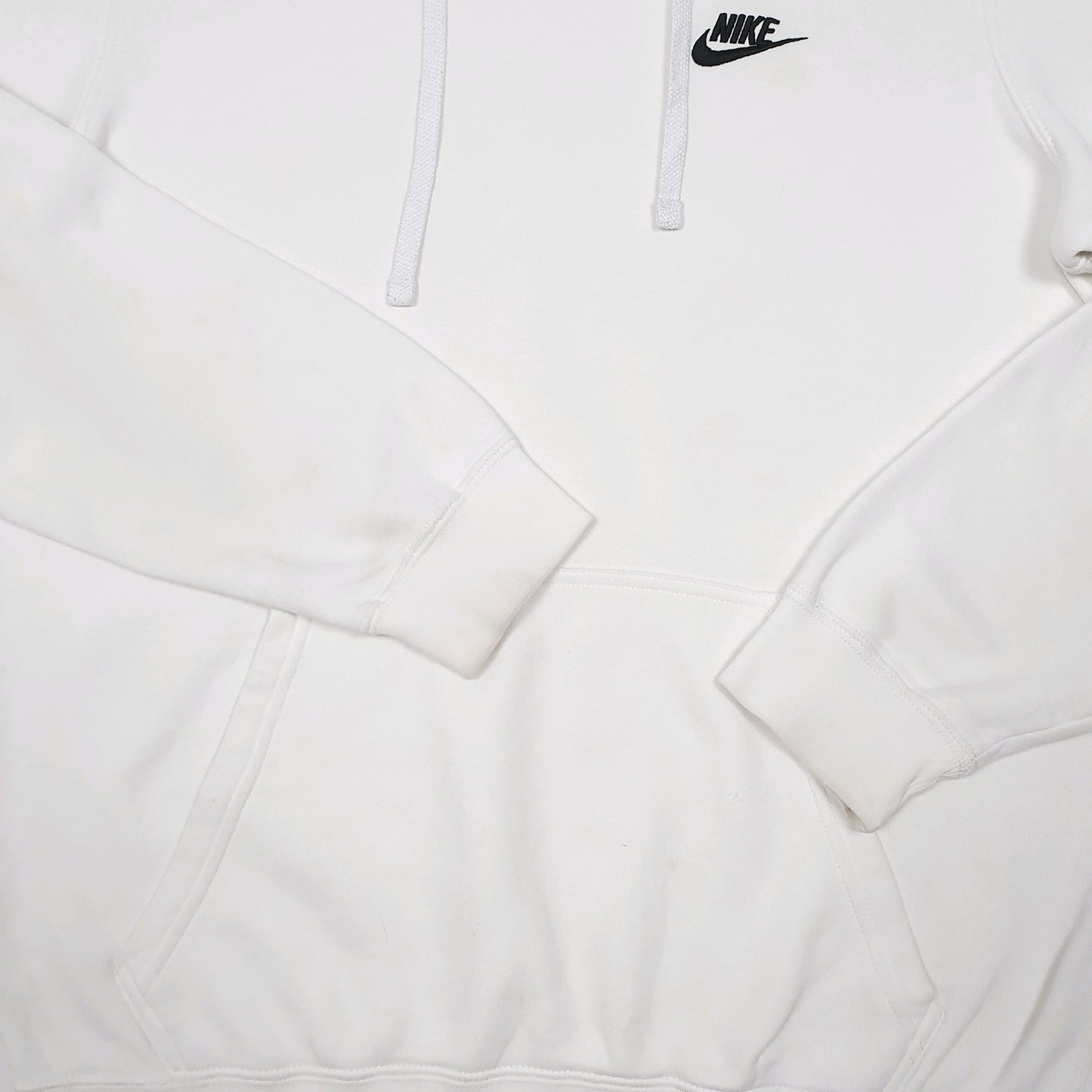 Mens White Nike Swoosh Hoodie Jumper