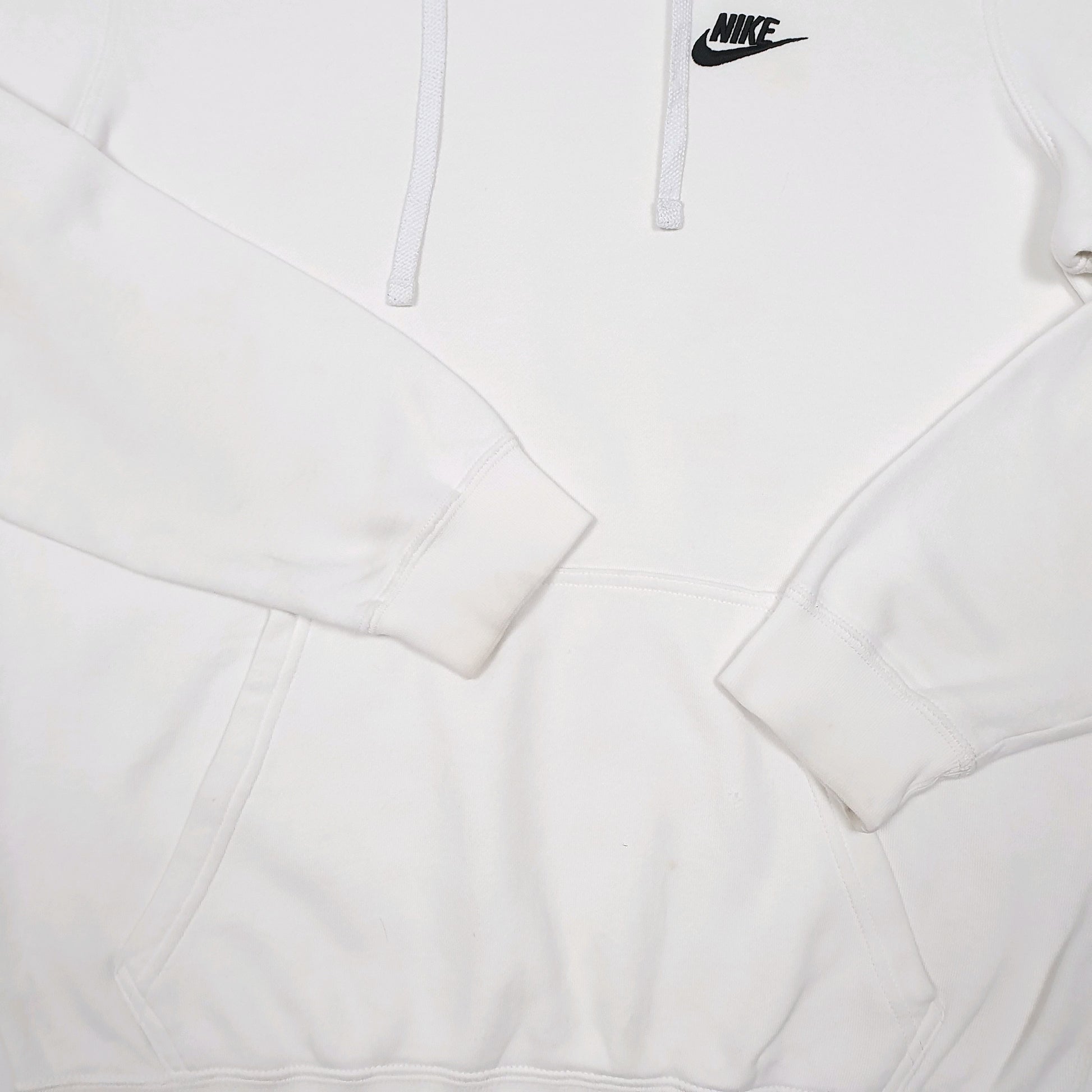 Mens White Nike Swoosh Hoodie Jumper