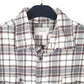 Mens Cream Jachs Flannel Overshirt Shacket Long Sleeve Shirt