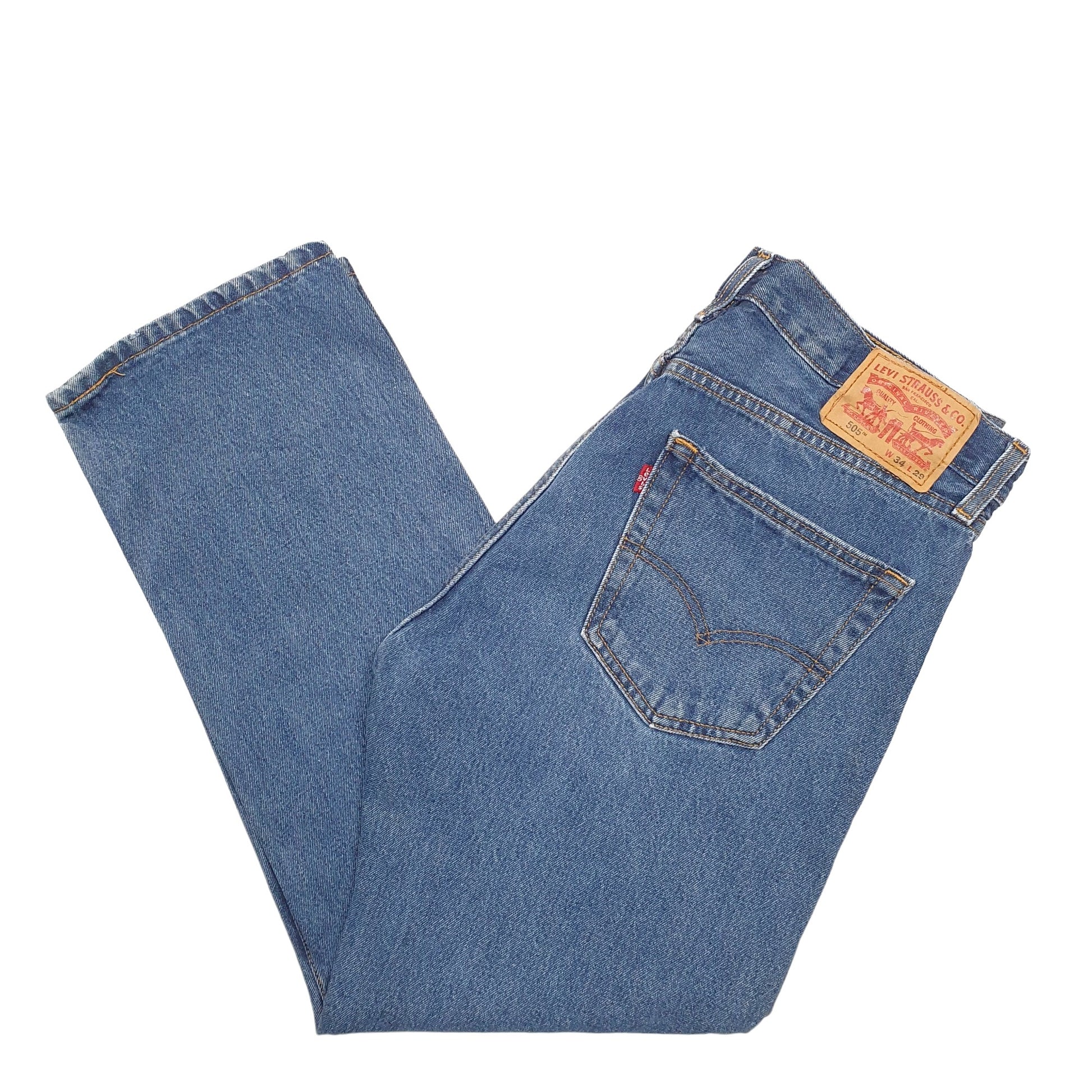 Mens Blue Levis  505 JeansW34 L29