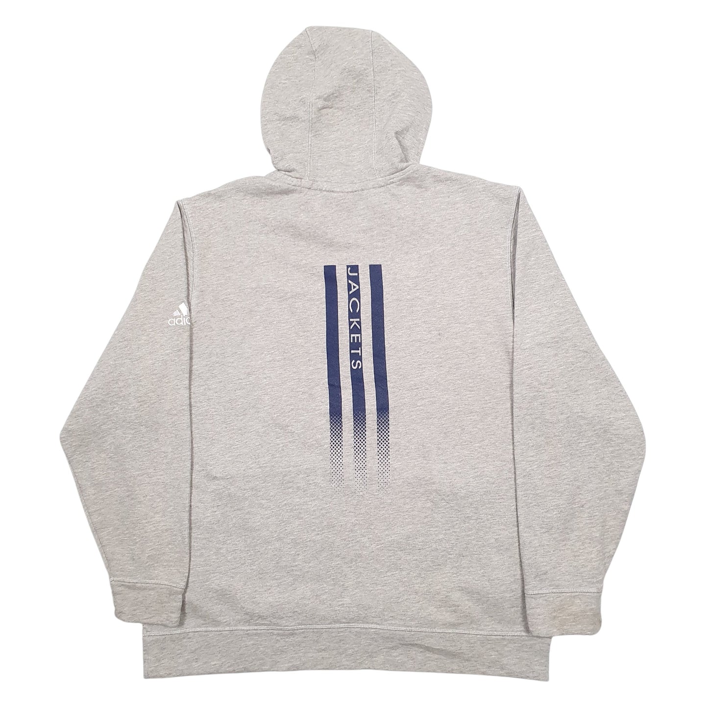 Mens Grey Adidas Spellout Hoodie Jumper