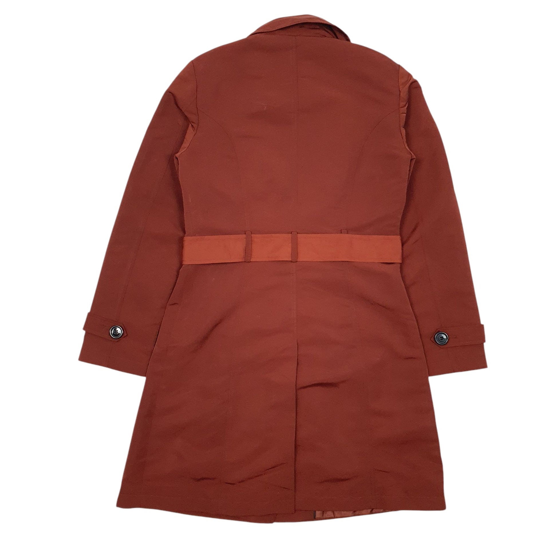 Womens Brown M&S Longlined Quarter Zip Coat