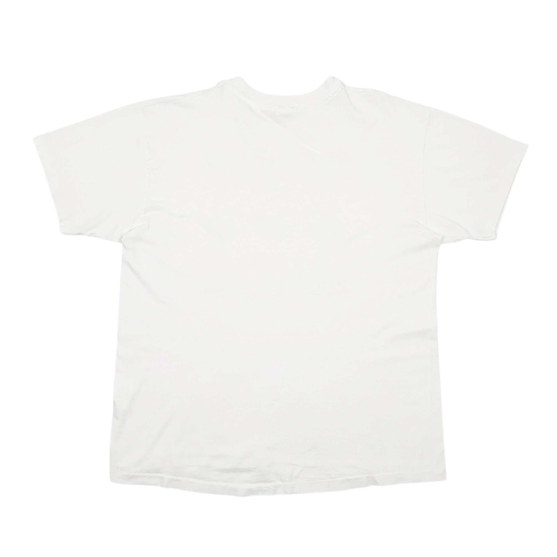 Mens White Hanes Single Stitch Vintage 90s Short Sleeve T Shirt