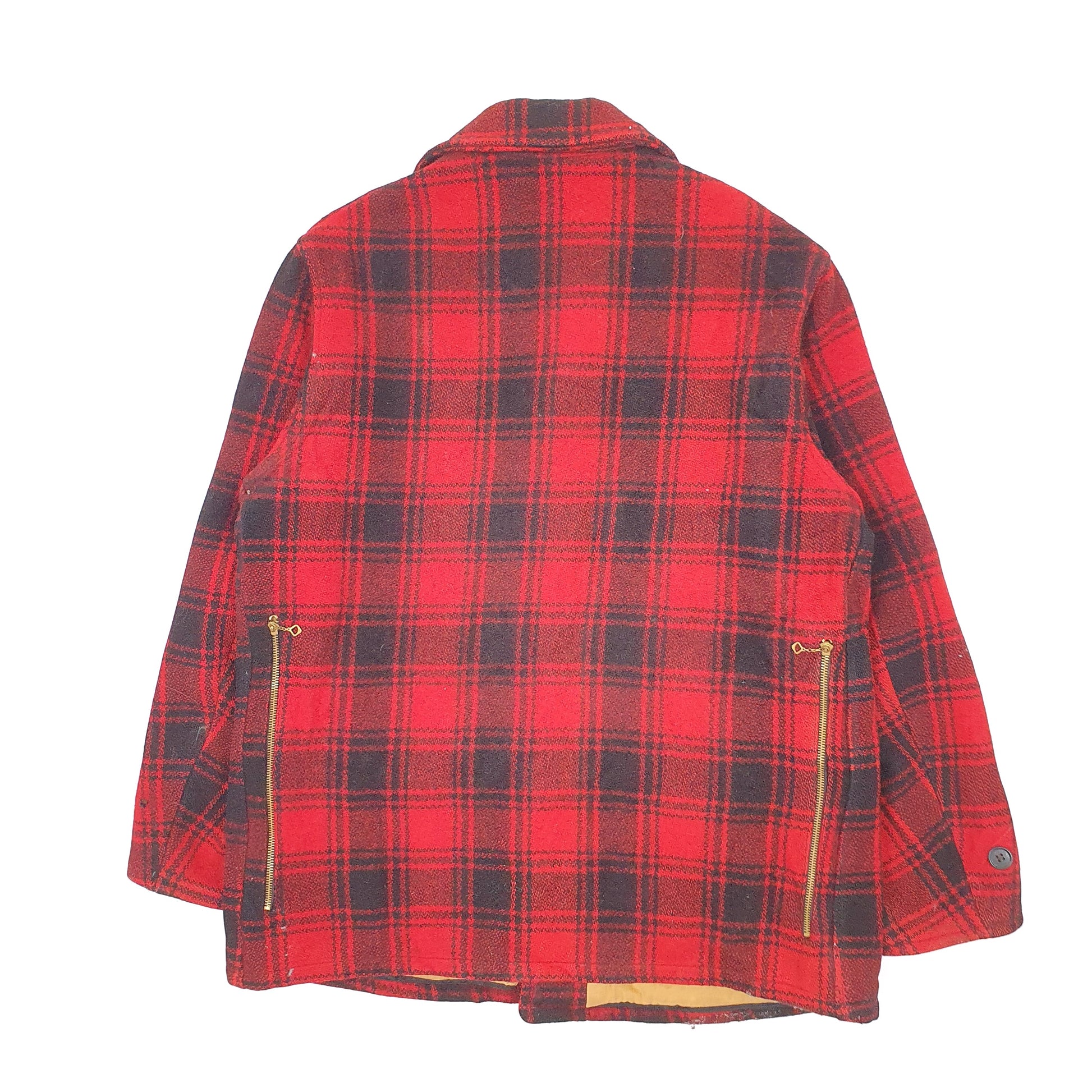 Mens Red Unbranded Vintage 1940s Hunting Mackinaw  Coat