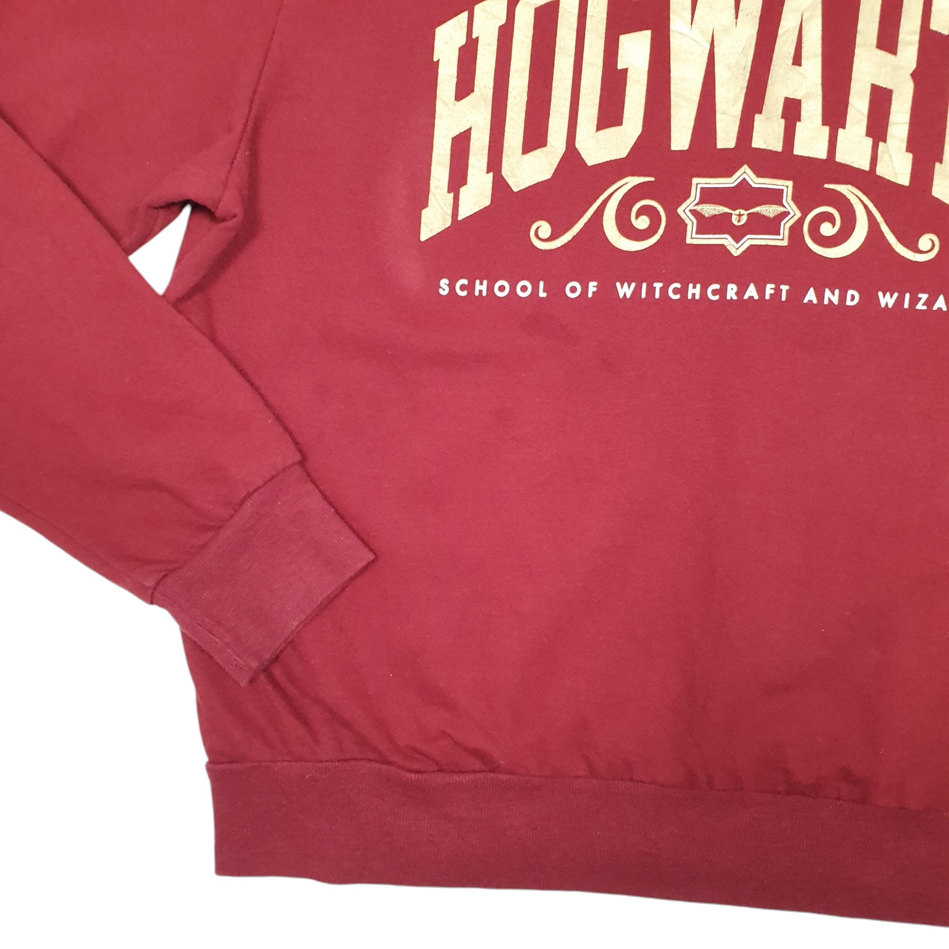 Womens Burgundy Harry Potter Hogwarts Wizarding School Hoodie Jumper