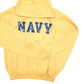 Mens Yellow Champion US Navy Spellout USN Hoodie Jumper