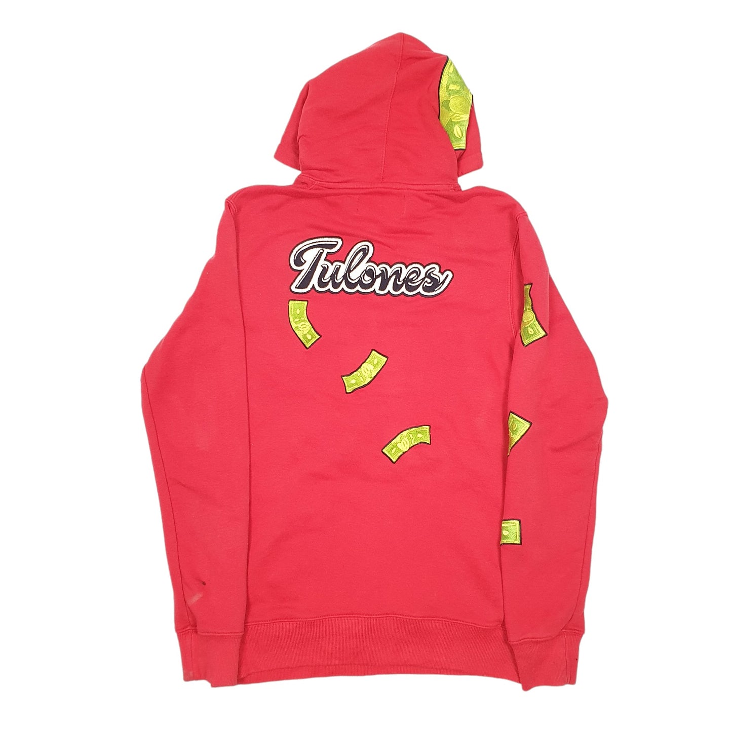 Womens Red Tulones Love Dont Pay The Bills Frankenstein Monster Heart Hoodie Jumper