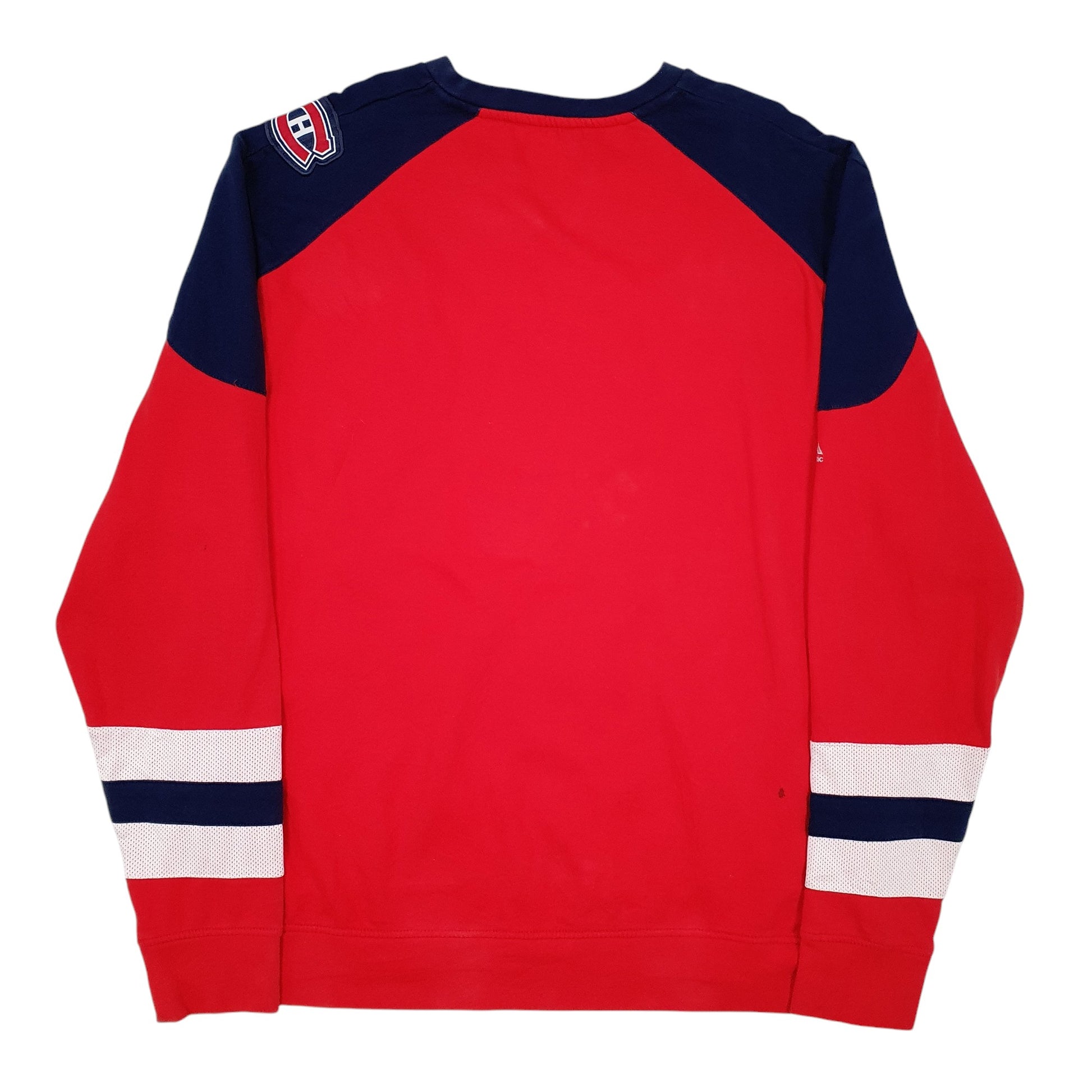 Mens Red Majestic NHL Montreal Canadiens V Neck Jumper