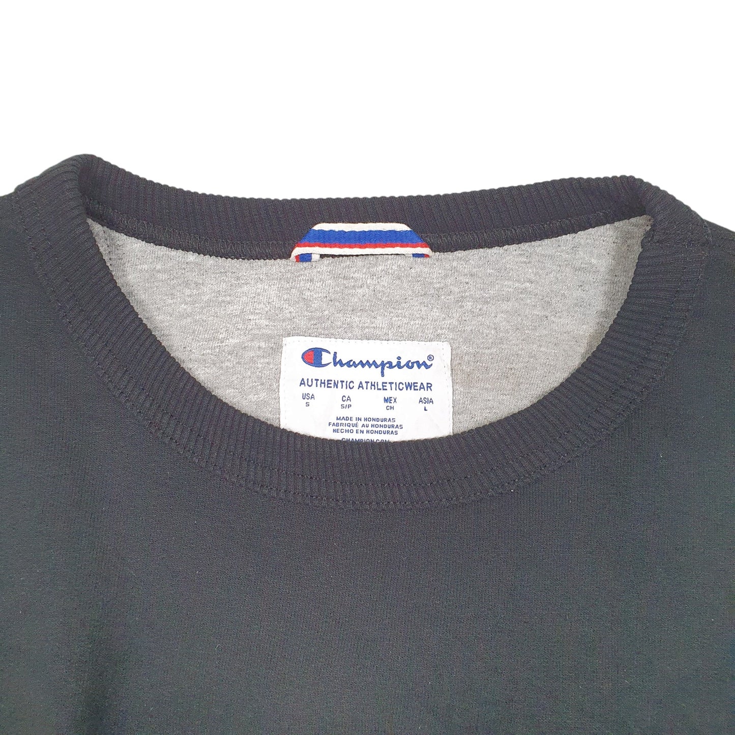 Mens Black Champion  Crewneck Jumper