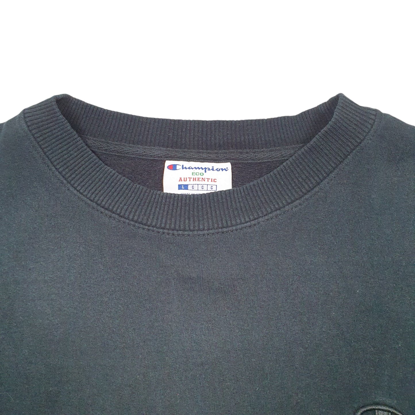 Mens Black Champion  Crewneck Jumper