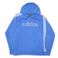 Mens Blue Adidas Spellout Hoodie Jumper
