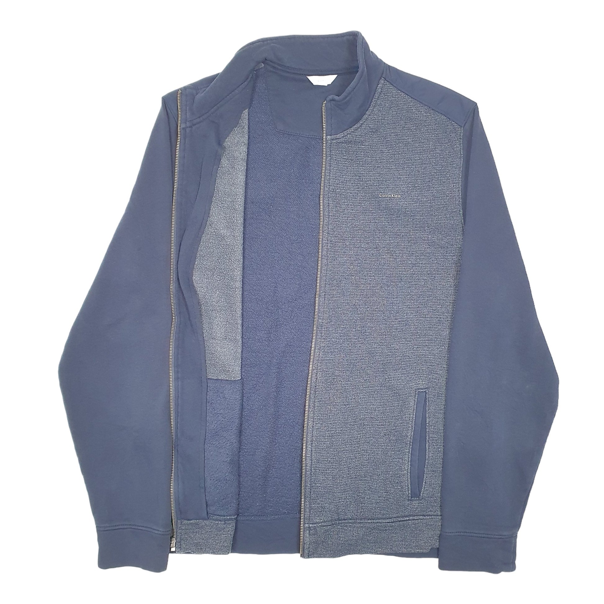 Mens Navy Calvin Klein  Full Zip Jumper