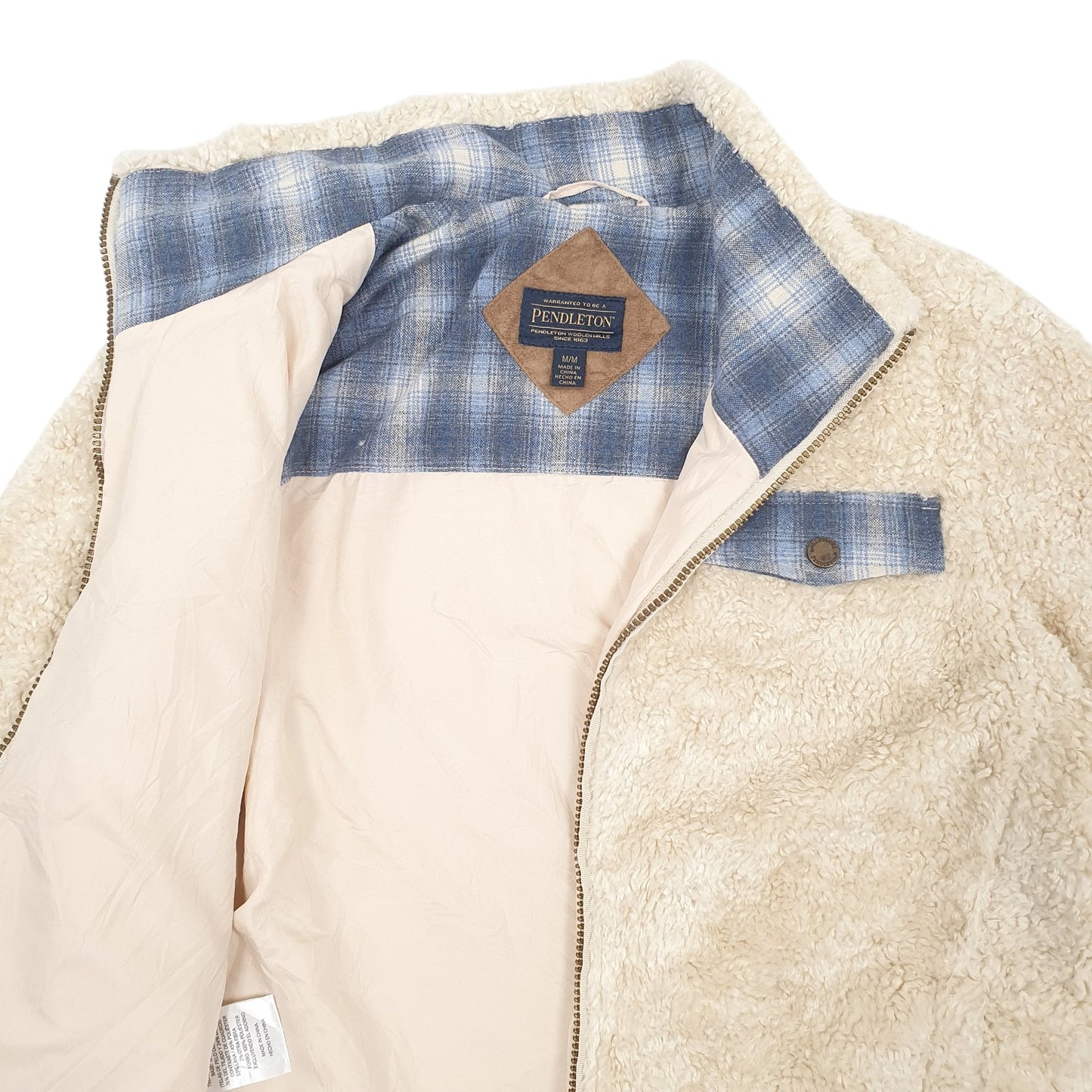 Womens Beige Pendleton  Full Zip Jumper