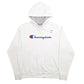 Mens White Champion Spellout Hoodie Jumper